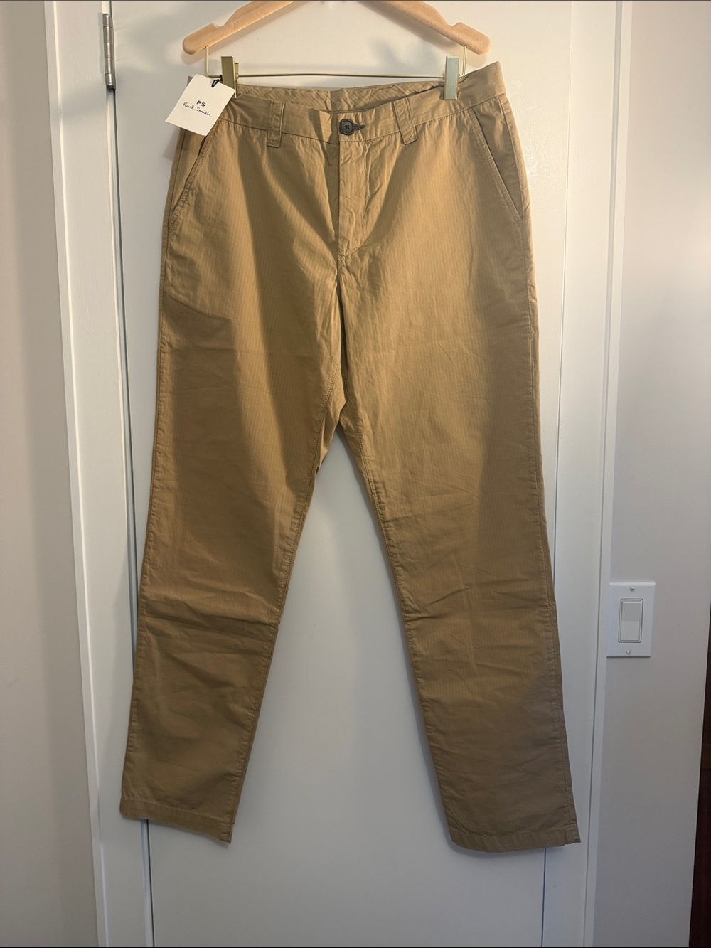Paul Smith Tan Straight Chino Pants cotton size 33